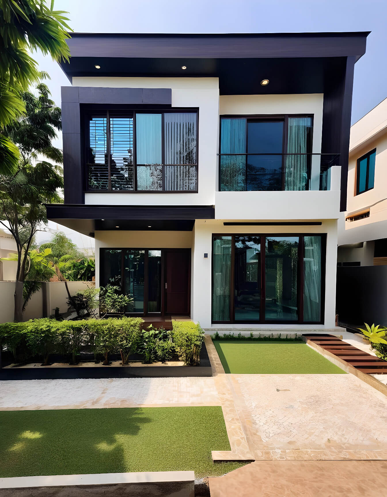 Completed landed house by CoreBuild Engineering — corner terrace, 3 storeys